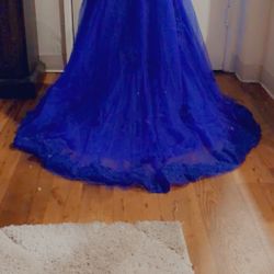 Dark Blue Prom Mermaid Dress 