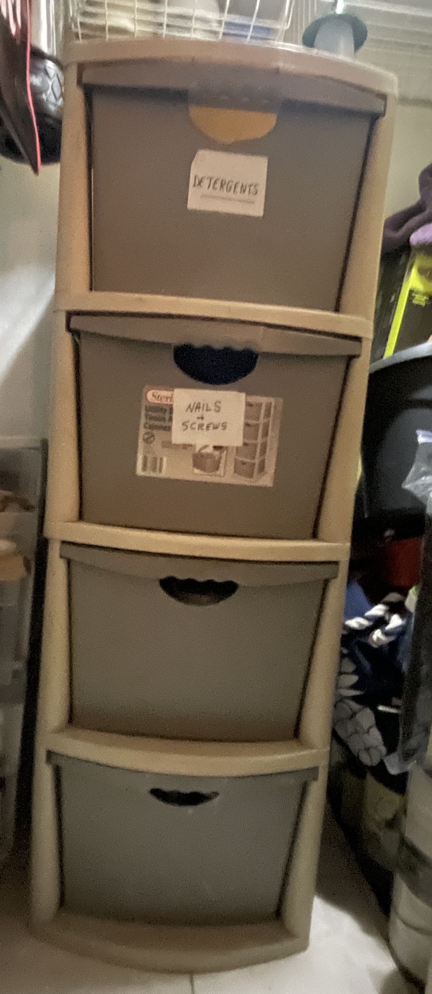 Storage Cabinet 4 Drawer Plastic