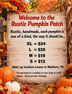 Pumpkins Wood Rustic