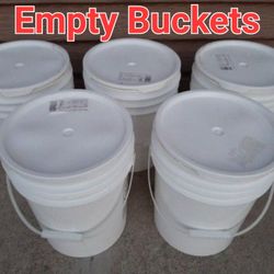 🔥 5 Gallon Buckets + Lids Clean FOOD SAFE Storage Containers Organizer Home Garage Leak Proof Construction Strong Industrial Business Paint