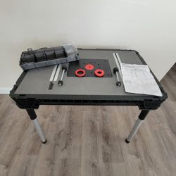 Husky Portable Jobsite Workbench w/Heavy Duty Metal Legs Router Table