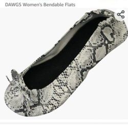 DAWGS Women's Bendable Flats (White Also Avaliable)