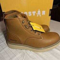 Eurostar Tubac Brown Leather Work Boots Mens Size 13 Slip Resistant EU6282 New