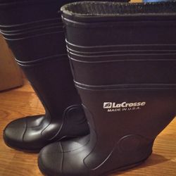 New Men's LaCroosse Made In U.S.A. Concrete Rubber Boots Year Warranty On Waterproof  Men's Size 9 1/2