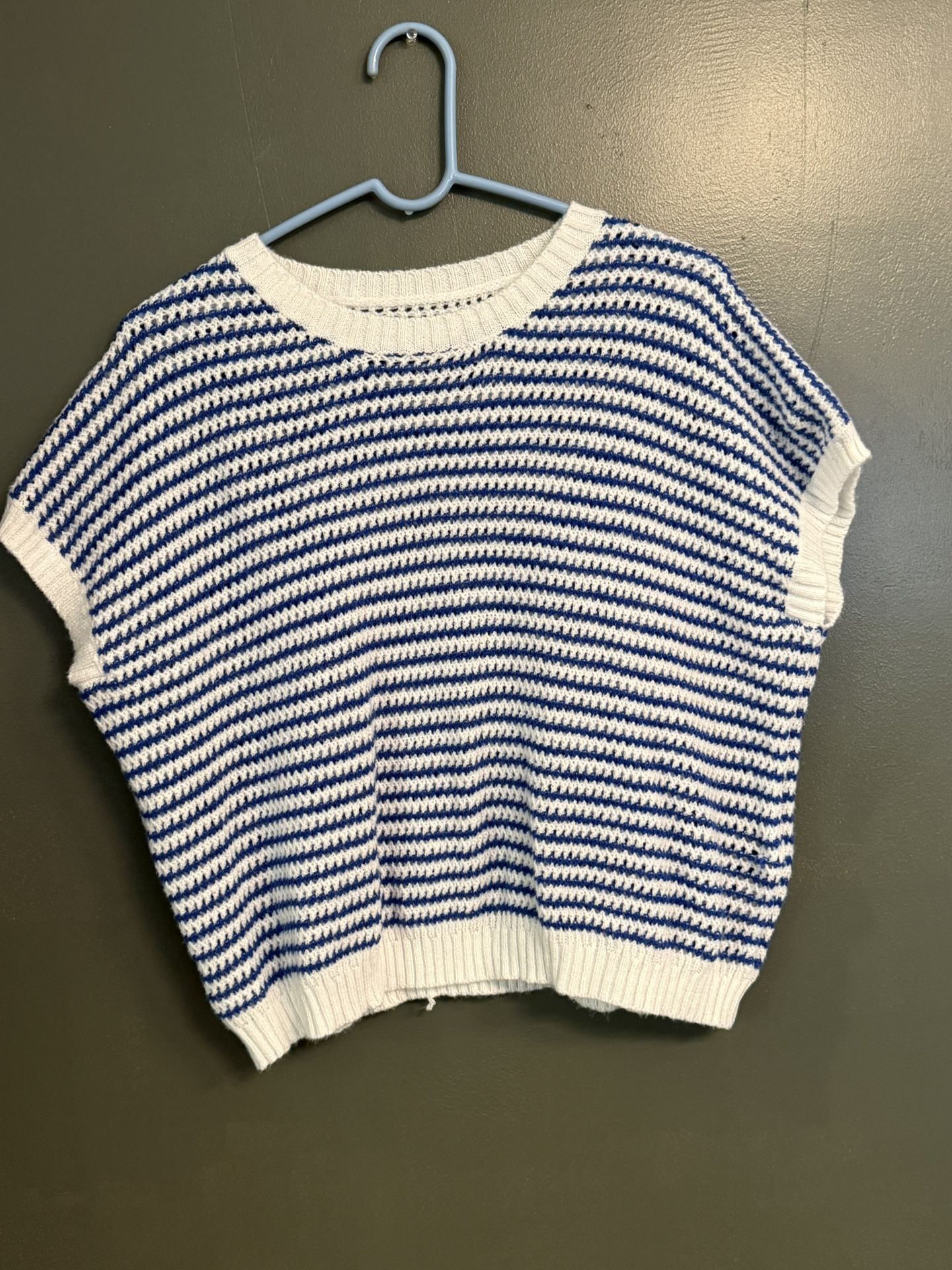 Blue & White Sweater Vest