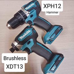 Makita New Impact And Hammer Drill Brushless (2 Speeds ) No Battery - Nuevos 