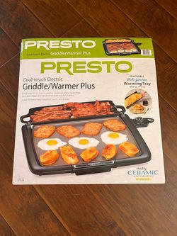 Presto Cool-Touch Electric Griddle/Warmer Plus Extra-large 14-x15-inch ceramic