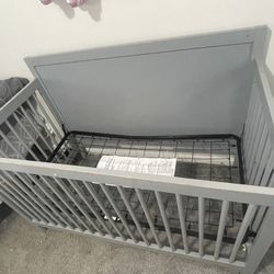Grey Baby Crib