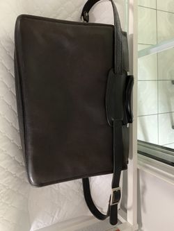 Leather suitcase