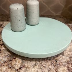 Salt & Pepper Shakers And Riser Tray