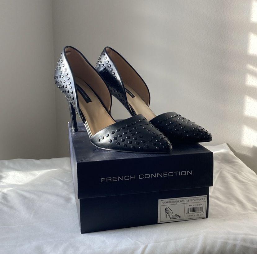 French French Connection Women's Forever Studded Pumps Black
