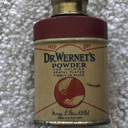 Antique Dr. Wernet’s Dental Powder Tin (w/ Powder)