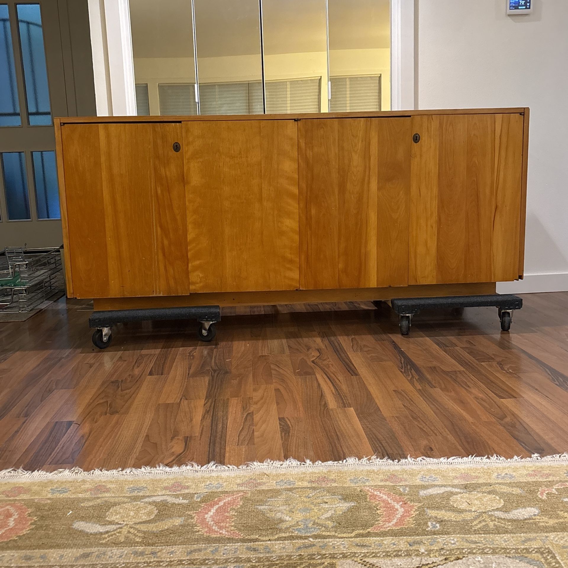 Free Solid Maple Cabinet With 2 Drawers-Pending Pickup