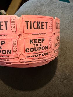 Coupon ticket roll pink