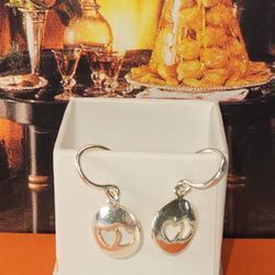 #1935, 925 SILVER, DOBLE HEART EARRINGS. 1.87Grs
