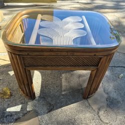 VINTAGE BAMBOO SIDE TABLE