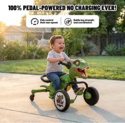 Bundle sale—set of 5 4 Wheeler Dinosaur Bicycle w/Spray, Roar Sound, Ride for Ages 3-7