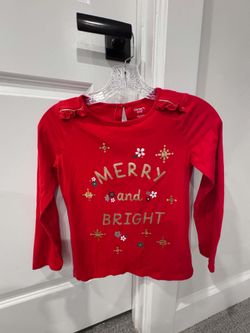 *Carter's Brand Girls Christmas Top, Size 10*