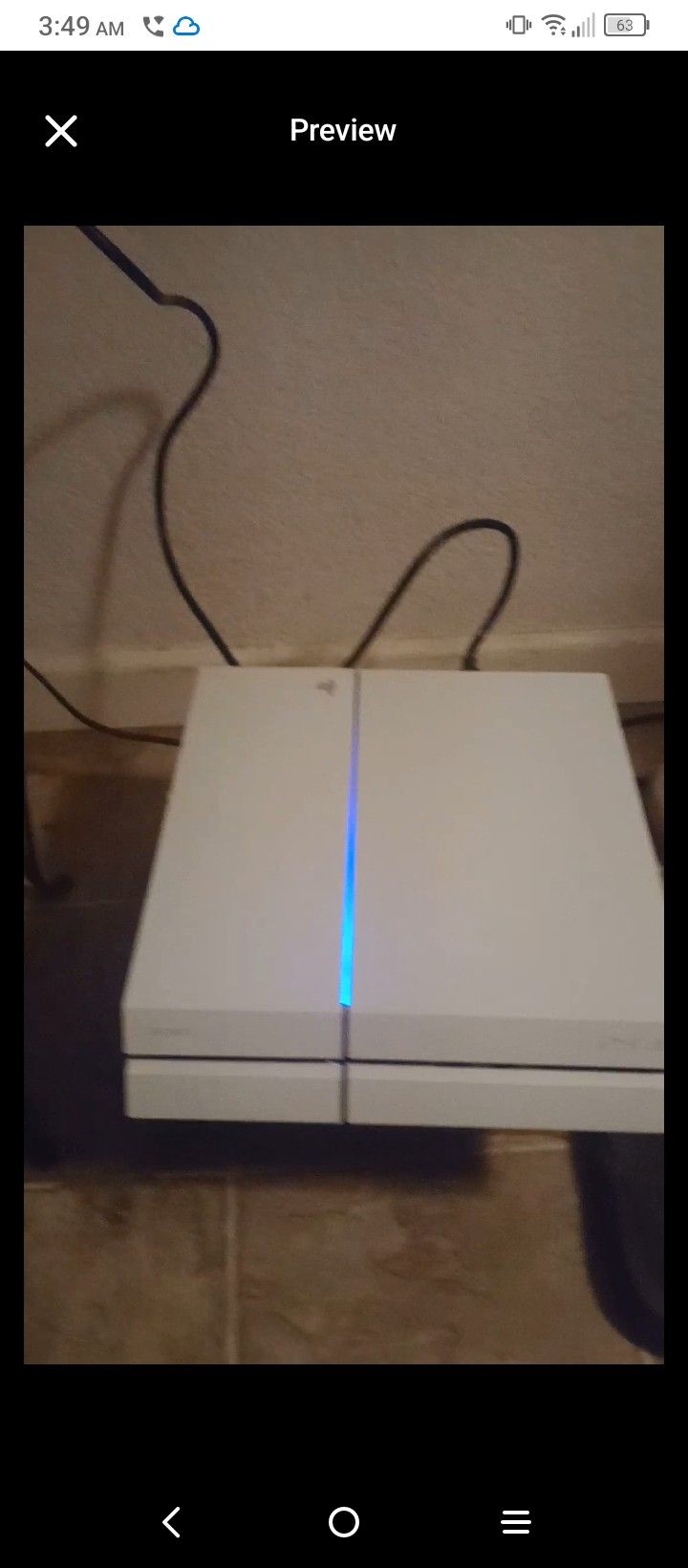PS4 Rare White Edition No Remote Works Great