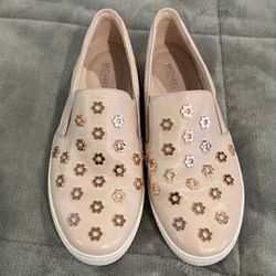 Michael Kors Light Pink And Rose Gold Sneakers Sz 8