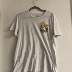 Y2K Style The Simpsons Family Graphic White T-Shirt Size Large A True Keeper