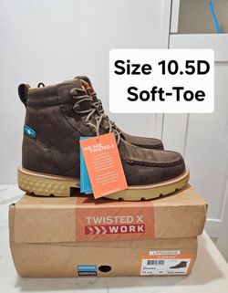 Twisted X Soft Toe Work Boots Size 10.5