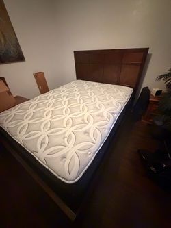 Queen Bed Frame with Mattress