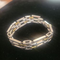 Taxco Mexico Silver And Copper Bracelet 