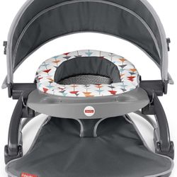 Fisher-Price On-the-Go Sit-Me-Up Floor Seat Arrows Away, Travel Baby Chair for indoor and outdoor us