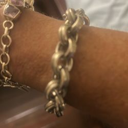 Sterling silver Rollo bracelet vintage Italian made