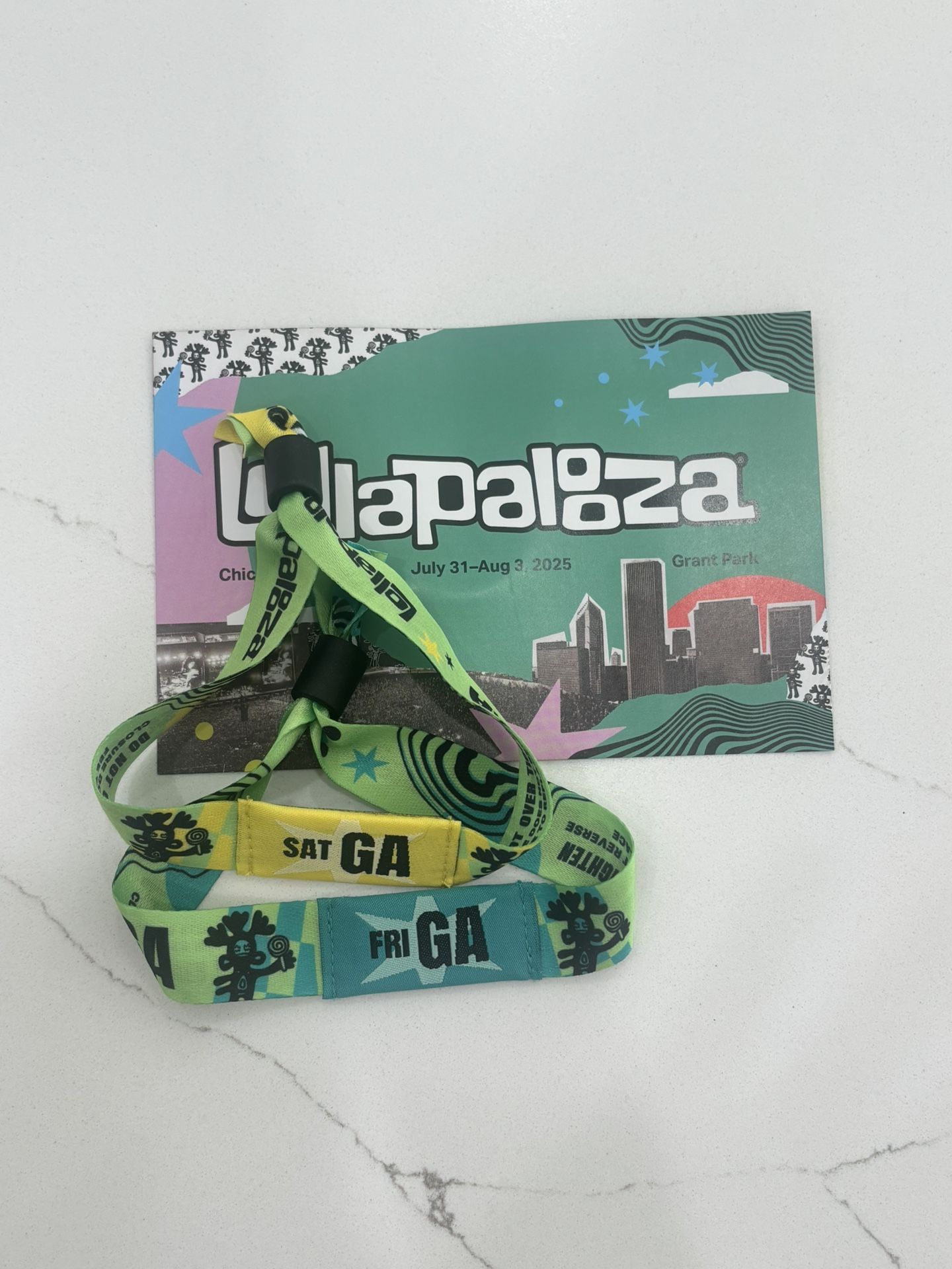 FRI & SAT Lollapalooza Wristbands