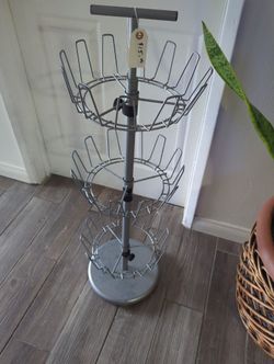 Silver Color Metal Shoe Rack.