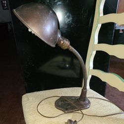 Antique Gooseneck Desk Lamp (Working)