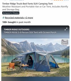 Truck-Bed-Tents SUV Camping Tent Weather Resistant and Portable Van or Car Tent, Includ