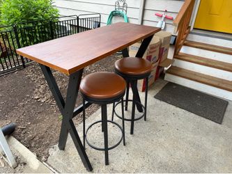 Bar table and chairs