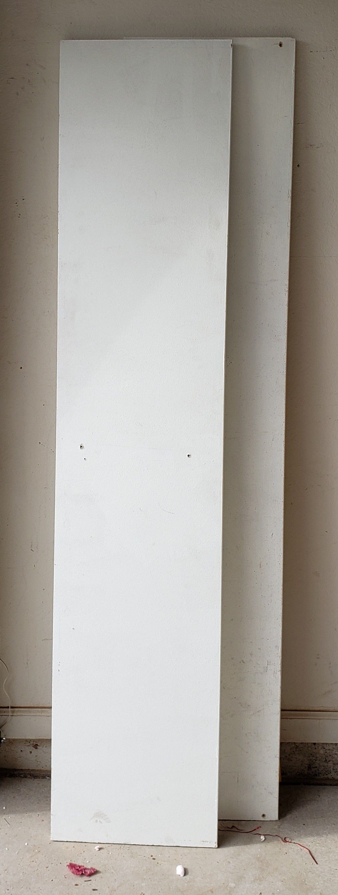 Four 6' Bullnose MDF shelving board, painted white. for Sale in