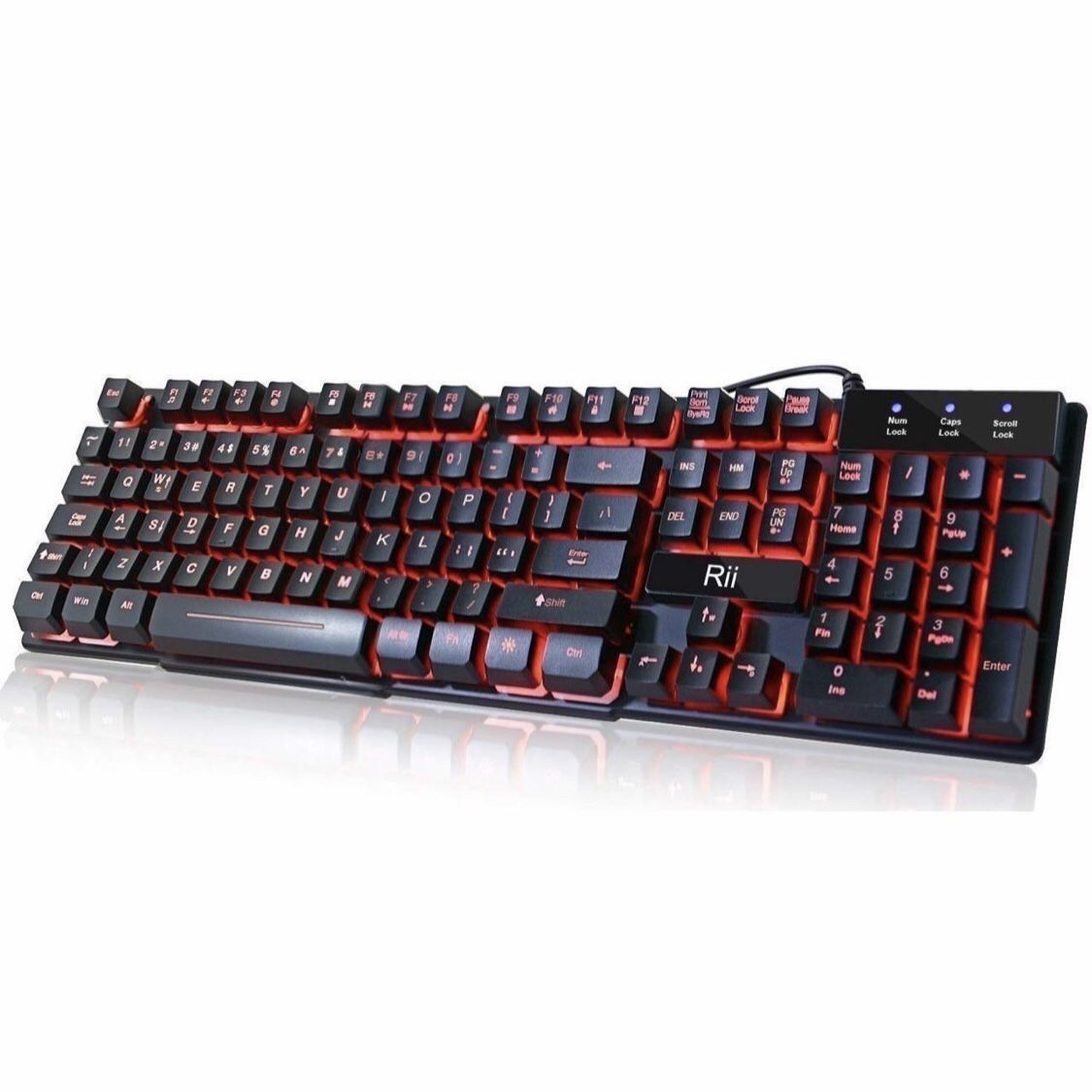 Wired multi color gaming keyboard