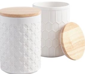 Ceramic Jar With Bamboo Life