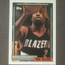 1992-93 Topps Mark Bryant Portland Trail Blazers #235 Basketball Card Vintage Collectible NBA Sports Trading