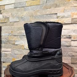 Kids Sz 13 black Skadoo Insulated Snow Shell  Cozy Lining Rubber Boots EUC