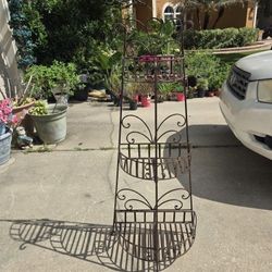 Beautiful Iron Metal Three Tier Butterfly Stand Etagere