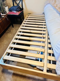 Metal and Wooden Bed Frame 204cm*148cm (80in*58in)