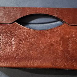 Brown Italian Leather Clutch By Wilson’s Leather Pelle Studio