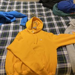 Yellow Champion Pullover Hoodie