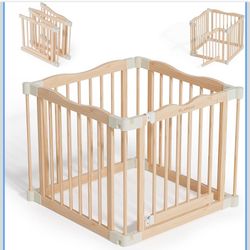 Foldable Wooden Playpen