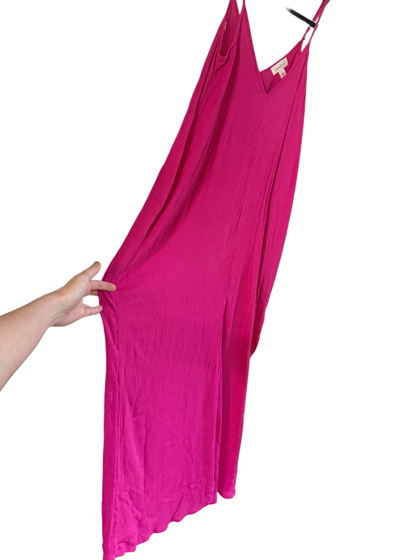 Brand New Nordstrom Pink Maxi Dress With Pockets Sleeveless Sz Small