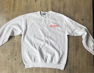 White Staff Crewneck Sweatshirt
