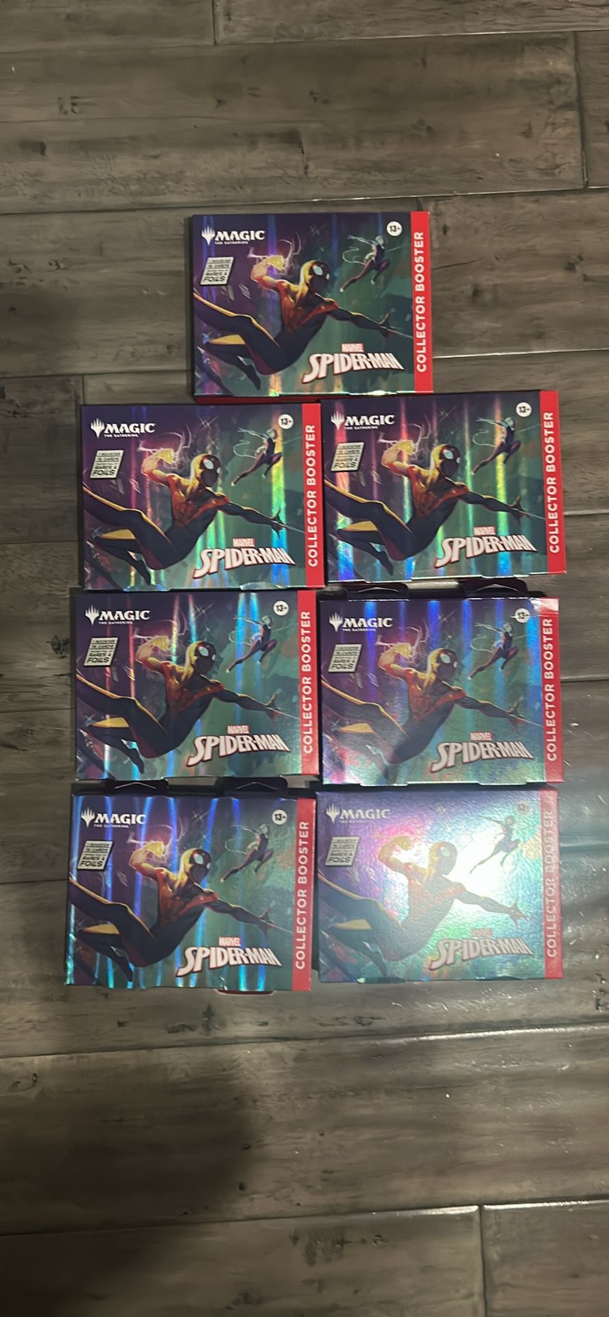 MTG Spider Man Collecter Booster Lot Of 7