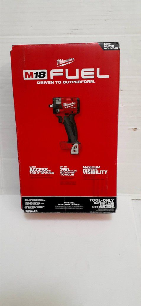 Milwaukee M18 FUEL GEN-3 18-Volt Lithium-Ion Brushless Cordless 3/8 in. Compact Impact Wrench with Friction Ring (Tool-Only)Brand New Cash Or Zelle 