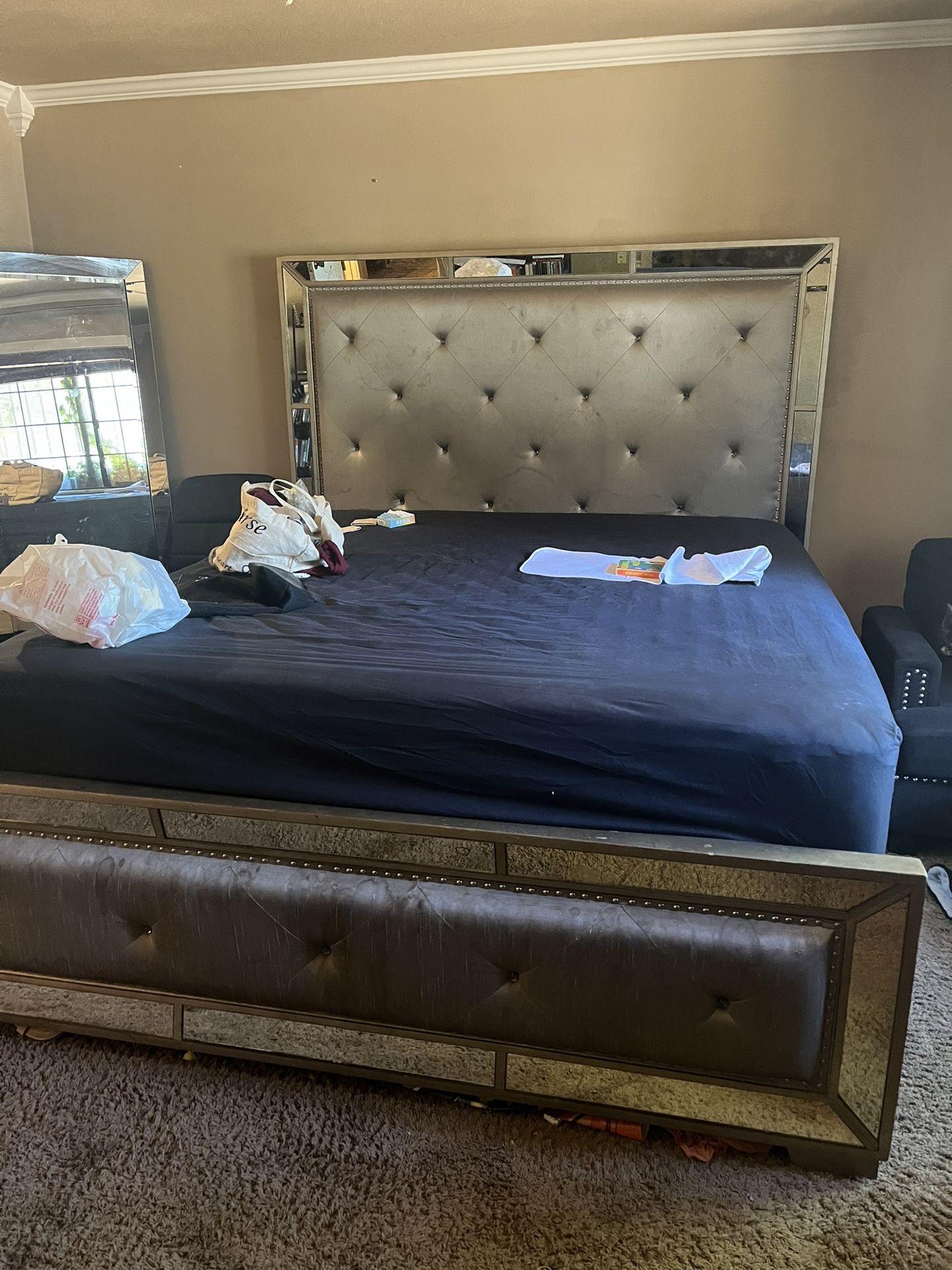 Cali King Bed Frame Plus Dresser
